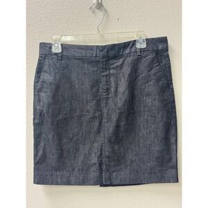 Gap Womens Skirt Size 8 Black Denim Mini Straight Career‎ Casual